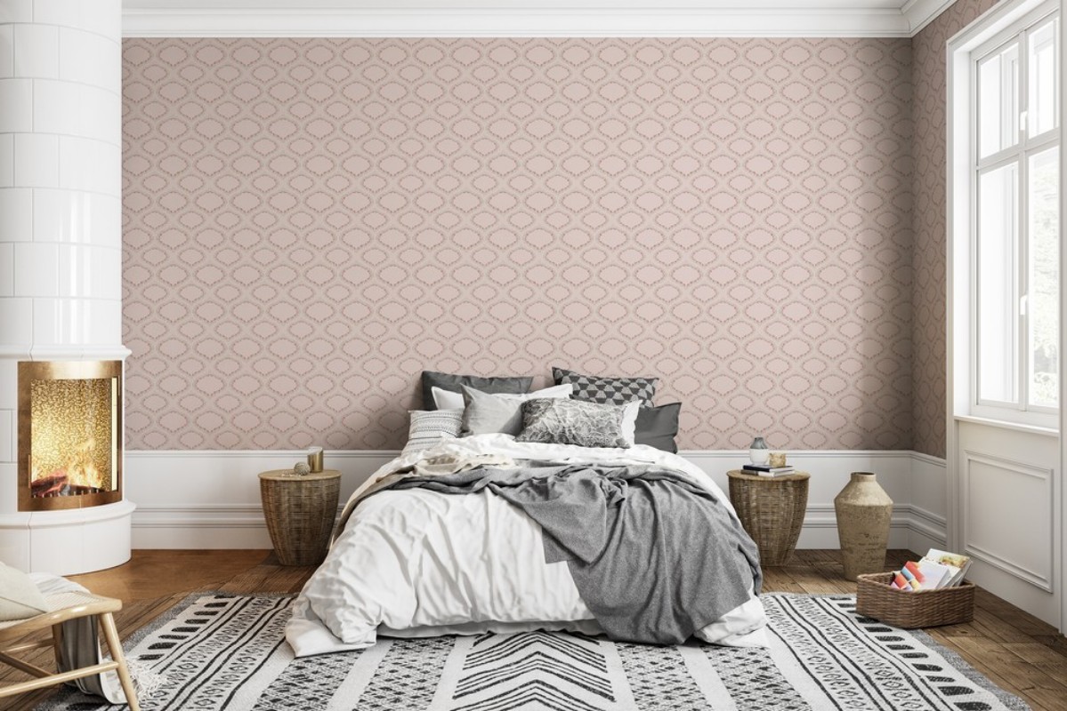 Bild på Ogee and Roses in Pink - 1033401-03